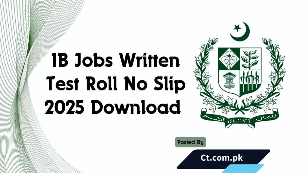 IB Jobs Written Test Roll No Slip 2025 Download [Test Dates]