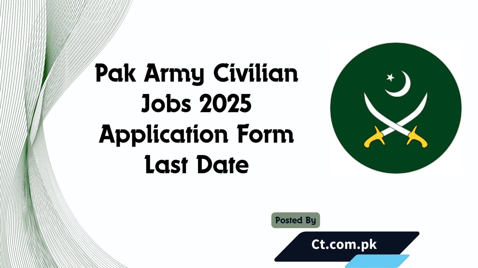 Pak Army Civilian Jobs 2025 Application Form Last Date
