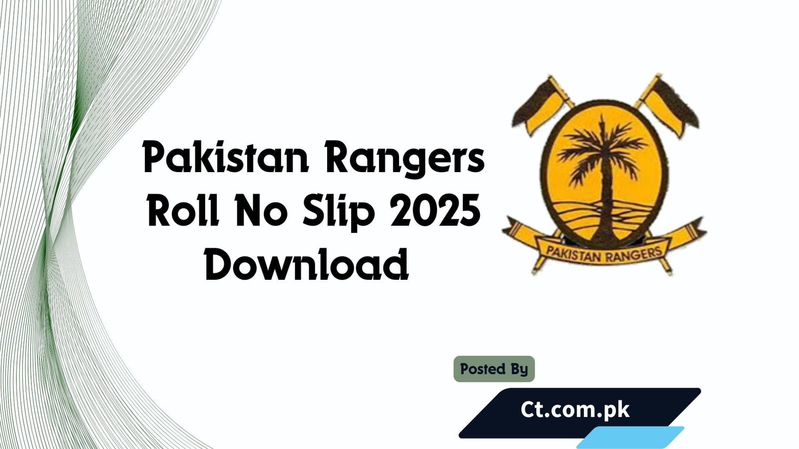 Pakistan Rangers Roll No Slip 2025 Test Date