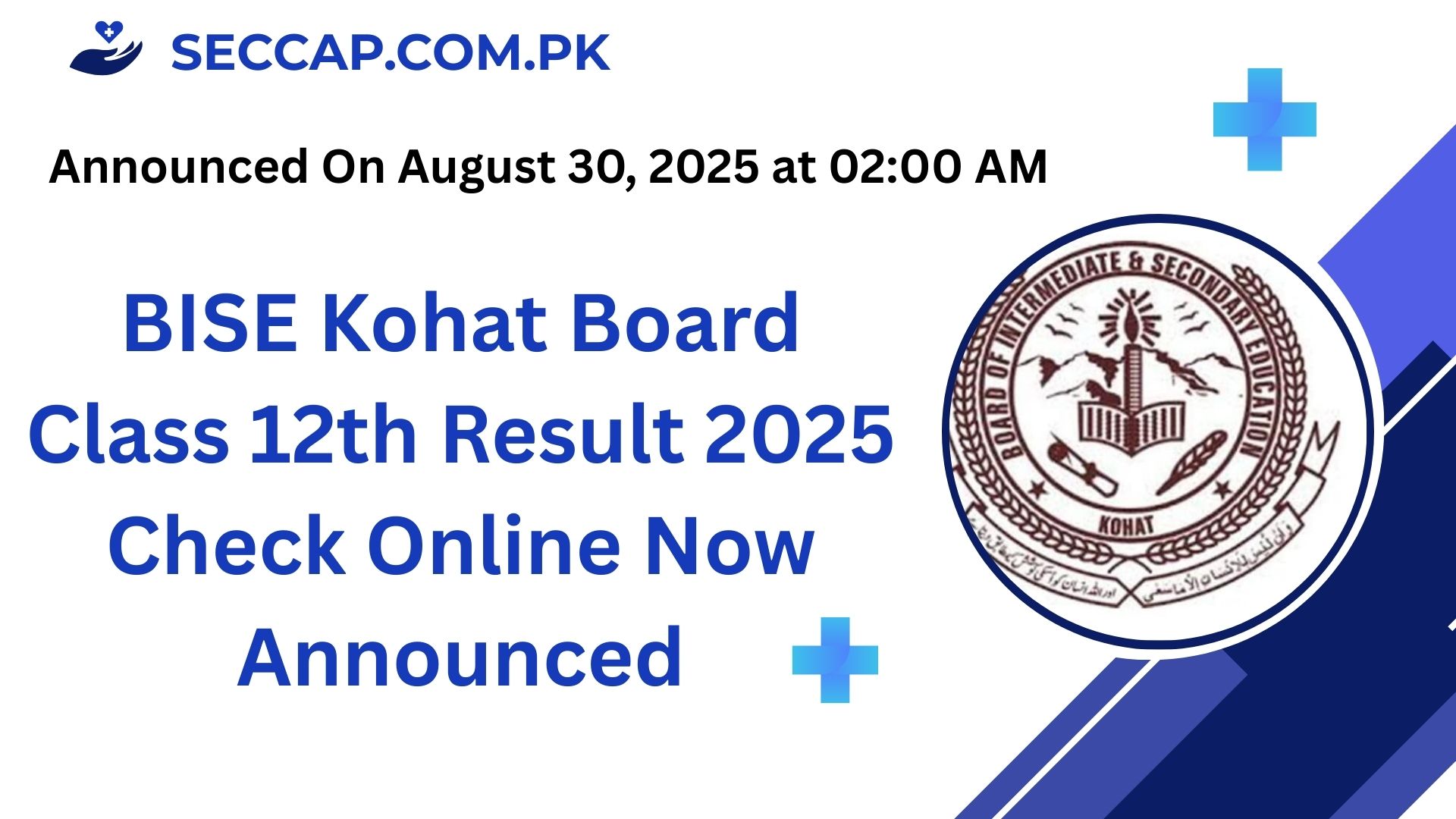 BISE Kohat Board Class 12th Result 2025 Check Online Now Announced