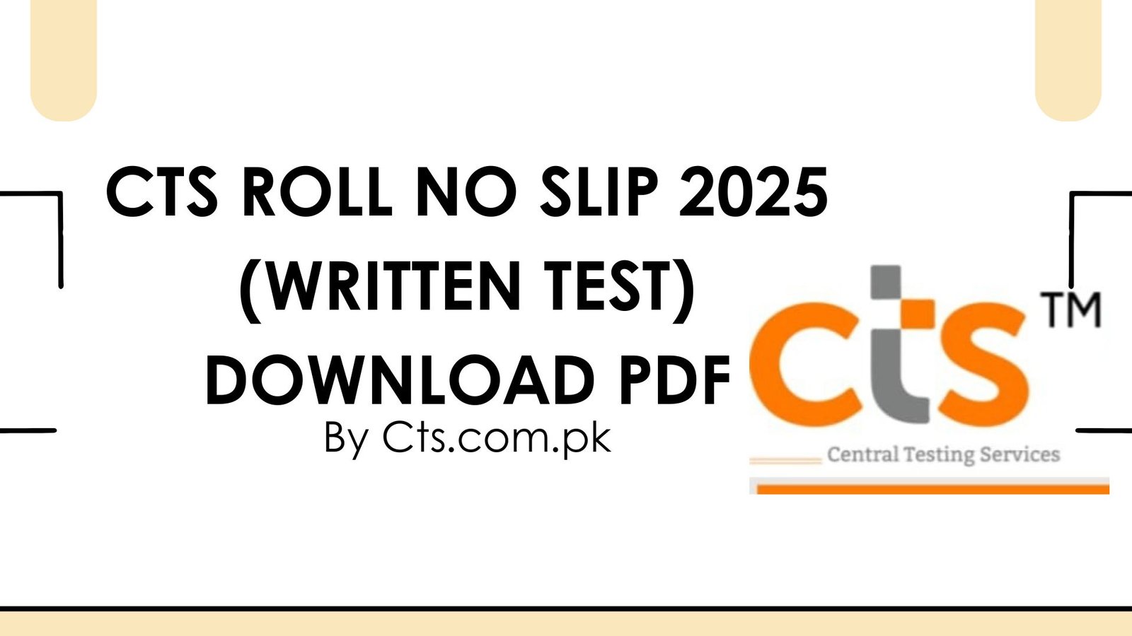 CTS Roll No Slip 2025 (Written Test) Download PDF