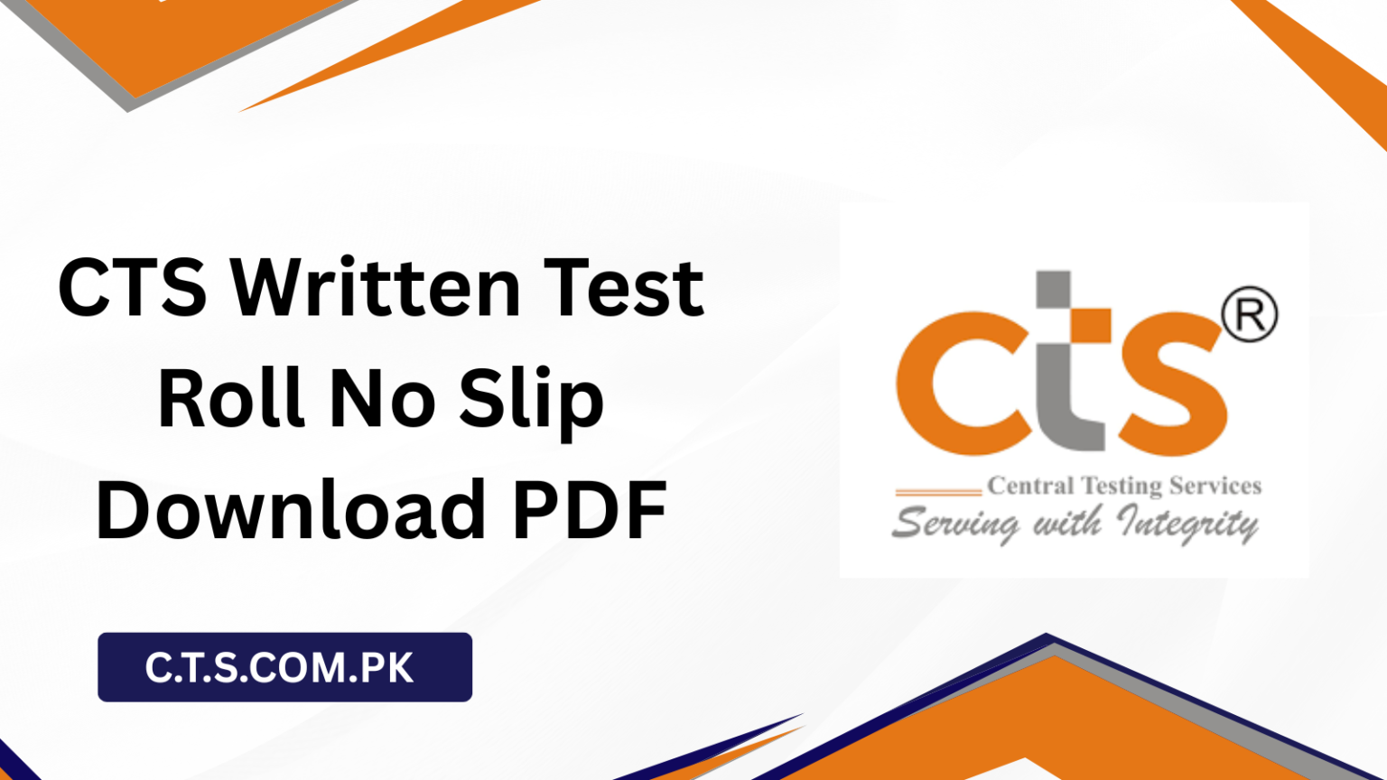 CTS Written Test Roll No Slip 2026 Download PDF
