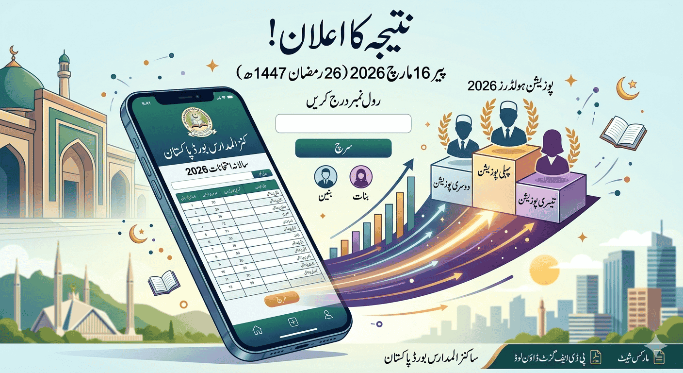 کنز المدارس رزلٹ 2026 - رول نمبر سے چیک کریں