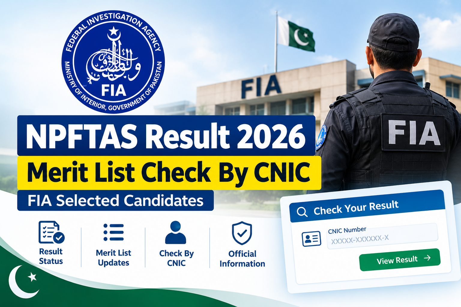 NPFTAS Result 2026 Merit List Check By CNIC